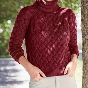 Cable Knit Turtleneck Sweater